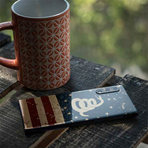 Dont Tread On Me American Flag Galaxy Note 10 Skin